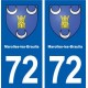 72 Marolles-les-Braults blason autocollant plaque stickers ville