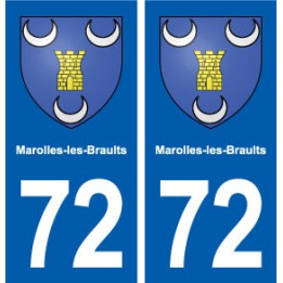 72 Marolles-les-Braults blason autocollant plaque stickers ville