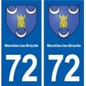 72 Marolles-les-Braults blason autocollant plaque stickers ville