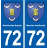 72 Marolles-les-Braults blason autocollant plaque stickers ville