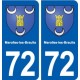 72 Marolles-les-Braults blason autocollant plaque stickers ville
