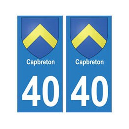 40 Capbreton autocollant plaque blason armoiries stickers département ville