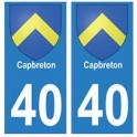 40 Capbreton autocollant plaque blason armoiries stickers département ville