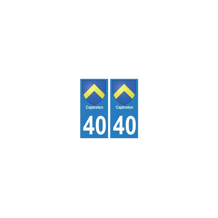 40 Capbreton autocollant plaque blason armoiries stickers département ville