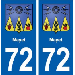 72 Mayet blason autocollant plaque stickers ville