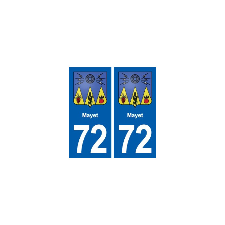 72 Mayet blason autocollant plaque stickers ville