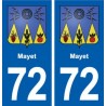 72 Mayet blason autocollant plaque stickers ville