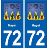 72 Mayet blason autocollant plaque stickers ville