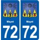 72 Mayet blason autocollant plaque stickers ville