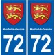 72 Montfort-le-Gesnois blason autocollant plaque stickers ville
