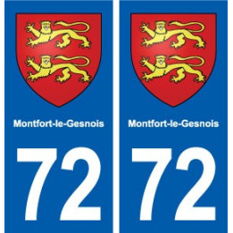 72 Montfort-le-Gesnois blason autocollant plaque stickers ville