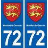 72 Montfort-le-Gesnois blason autocollant plaque stickers ville