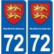 72 Montfort-le-Gesnois blason autocollant plaque stickers ville