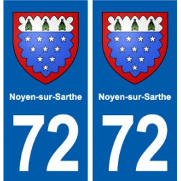 72 Noyen-sur-Sarthe blason autocollant plaque stickers ville