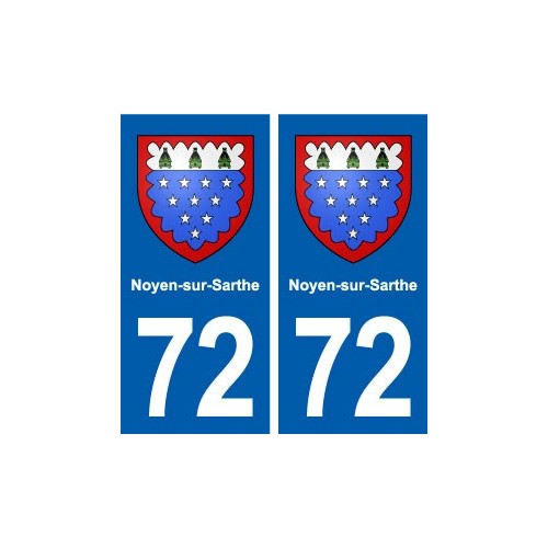 72 Noyen-sur-Sarthe blason autocollant plaque stickers ville
