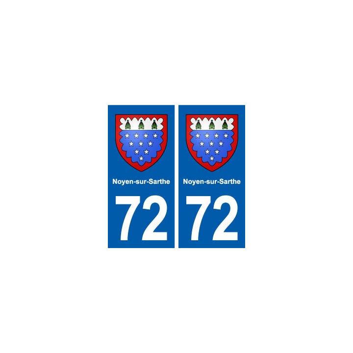 72 Noyen-sur-Sarthe blason autocollant plaque stickers ville
