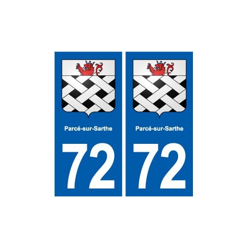 72 Parcé-sur-Sarthe blason autocollant plaque stickers ville