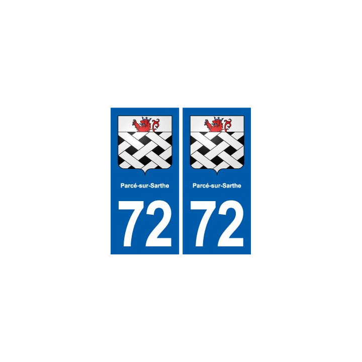 72 Parcé-sur-Sarthe blason autocollant plaque stickers ville