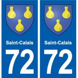 72 Saint-Calais blason autocollant plaque stickers ville