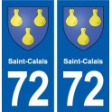 72 Saint-Calais blason autocollant plaque stickers ville