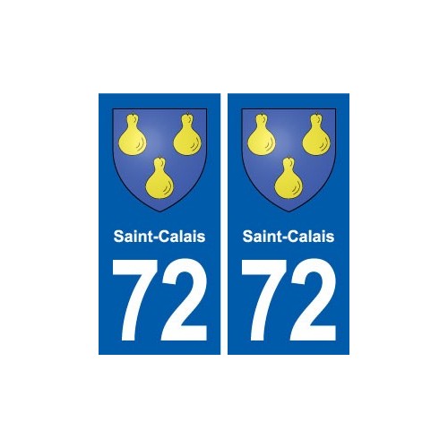 72 Saint-Calais blason autocollant plaque stickers ville