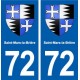 72 Saint-Mars-la-Brière blason autocollant plaque stickers ville