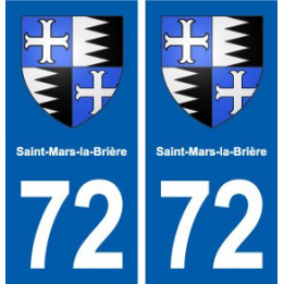 72 Saint-Mars-la-Brière blason autocollant plaque stickers ville