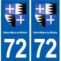 72 Saint-Mars-la-Brière blason autocollant plaque stickers ville