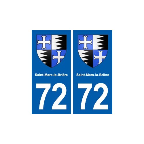 72 Saint-Mars-la-Brière blason autocollant plaque stickers ville