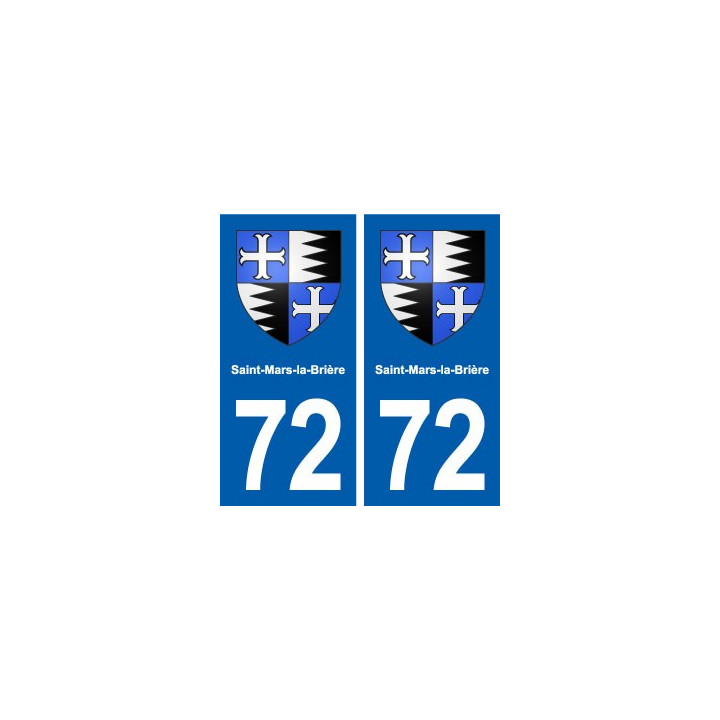 72 Saint-Mars-la-Brière blason autocollant plaque stickers ville