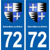 72 Saint-Mars-la-Brière blason autocollant plaque stickers ville