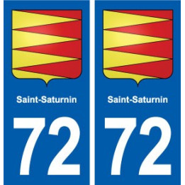 72 Saint-Saturnin blason autocollant plaque stickers ville