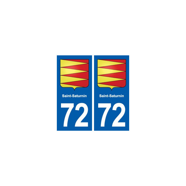 72 Saint-Saturnin blason autocollant plaque stickers ville
