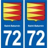 72 Saint-Saturnin blason autocollant plaque stickers ville
