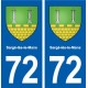 72 Sargé-lès-le-Mans blason autocollant plaque stickers ville