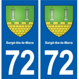 72 Sargé-lès-le-Mans blason autocollant plaque stickers ville