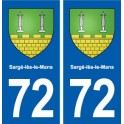 72 Sargé-lès-le-Mans blason autocollant plaque stickers ville