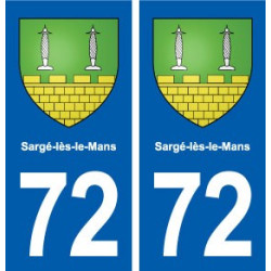 72 Sargé-lès-le-Mans blason autocollant plaque stickers ville