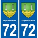 72 Sargé-lès-le-Mans blason autocollant plaque stickers ville