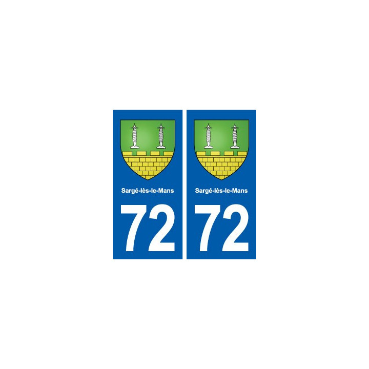 72 Sargé-lès-le-Mans blason autocollant plaque stickers ville