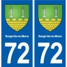 72 Sargé-lès-le-Mans blason autocollant plaque stickers ville