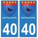 40 Saint-Paul-Lès-Dax autocollant plaque blason armoiries stickers département ville
