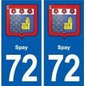 72 Spay blason autocollant plaque stickers ville