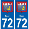 72 Spay blason autocollant plaque stickers ville