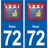 72 Spay blason autocollant plaque stickers ville
