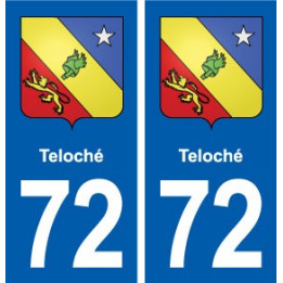72 Teloché blason autocollant plaque stickers ville
