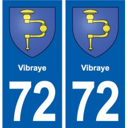 72 Vibraye blason autocollant plaque stickers ville