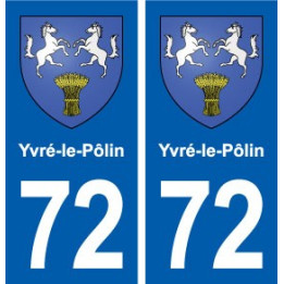 72 Yvré-le-Pôlin blason autocollant plaque stickers ville