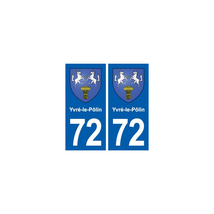 72 Yvré-le-Pôlin blason autocollant plaque stickers ville