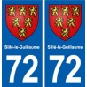 72 Sillé-le-Guillaume blason autocollant plaque stickers ville